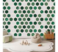 Papel pintado fotográfico de vellón moderno de mármol - Moderno geométrico Art Déco, papel pintado no tejido, para dormitorio, salón, habitación infantil, 200 x 140 cm