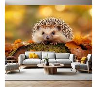 Papel Pintado Fotográfico Erizo de dibujos animados 450 x 315 cm marrón Fotomural Decorativo Tejido No Tejido para Salón y Dormitorio