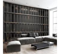 Papel pintado fotográfico estampado Celda De Prisión Barrotes De Hierro - papel pintado Gris tela no tejida, Realista Retro mural de pared para sala de estar dormitorio decoración 300 x 210 cm