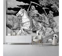 Papel Pintado Fotográfico Gótico, 350 x 256 cm mural decoración para Salón Dormitorio Comedor - Fantasía Parca Patrón Papel Pintado no tejido(Not Peel And Stick)
