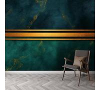 Papel pintado fotográfico grande y elegante de lujo, diseño geométrico de mármol esmeralda, 350 cm de ancho x 256 cm de alto, decoración para sala de estar, fondo de TV, dormitorio, habitación
