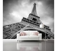 Papel pintado fotográfico no tejido 350 x 256 cm Gigante Póster Torre Eiffel Moderna Decoración, Gris Decoración de pared de papel tapiz panorámico 3D