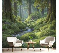 Papel pintado fotográfico no tejido Bach Bushes para salón, con vegetación densa, ideal para decoración de paredes, dormitorios, restaurantes, cafeterías, oficinas y pasillos. Dimensiones: 400 cm x 28