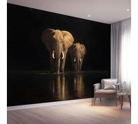Papel pintado fotográfico no tejido con diseño de elefantes, 250 x 175 cm, murales de pared para sala de estar, sofá o pared de fondo de TV, papeles de pared de moda para niños, dormitorio, oficina