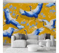 Papel pintado fotográfico panorámico 3D con grulla voladora extiende sus alas, mural de pared no tejido de alta calidad, impresión artística de vellón, papel pintado fotográfico decorativo para