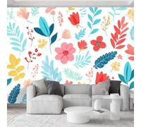 Papel pintado fotográfico pastoral floral y vegetal, no tejido, para habitación de los niños, 300 x 210 cm, efecto 3D, color para manualidades, papel pintado para sala de estar, fondo de TV