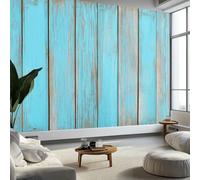 Papel pintado fotográfico Shabby Chic Decoración de Pared Retro Tablas de Madera Rayas Papel Pintado Papel Pintado 500 x 280 cm (ancho x alto) para salón dormitorio mural mural panorámico póster mural