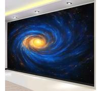 papel pintado fotográfico Sueño Universo Galaxia, 250 x 175 cm Fotomurales no Tejido Papel Pintado Decoración de Pared moderna, Decorativos Murales para Dormitorio Salón TV Pared, Azul Oscuro