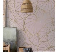 Papel pintado fotográfico Vellón 280 x 159 cm Selva botánica Rosa