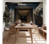 Papel Pintado Geométrico Arquitectura Griega Túnel Murales de pared de tamaño personalizado - Fotomurales Tejido No Tejido Moderno Murales Fotográfico XXL Decoración de Paredes 500 x 280 cm