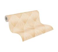 Papel Pintado Geométrico Ava - New York Metropolitan Stories 2 A.S. Création Papel pintado tejido no tejido 10.05 m x 0.53 m Beige Metálico Fabricado en Alemania 378643 37864-3