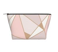Papel Pintado geométrico Oro Rosa, Bolsa de artículos de tocador Bolsa de Maquillaje Bolsa de cosméticos Bolsa de artículos de tocador de Viaje portátil