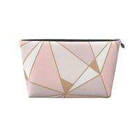 Papel Pintado geométrico Oro Rosa, Bolsa de artículos de tocador Bolsa de Maquillaje Bolsa de cosméticos Bolsa de artículos de tocador de Viaje portátil