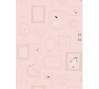 Papel Pintado Girl Motivo Animal Con Brillante - Rosa, Blanco