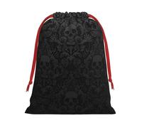 Papel pintado gótico con estampado de calavera, bolsas elegantes para fiestas, bodas, regalos de caramelos, almacenamiento reutilizable
