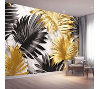 Papel Pintado Gris Claro - Papel Pintado Panorámico 250 x 175 cm, Plantas Lujoso Hojas De Palma Mármol Gigante Foto Mural Decoración Del Hogar Para Sala dormitorio comedor oficina