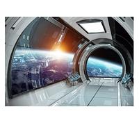 Papel Pintado Infantil Galaxia Cosmos Planetas Nave espacial - Incluye Pegamento - Fotomurales Pared Tejido No Tejido Decorativos Murales Fotográfico Moderno Decoración de Paredes (312x219 cm)
