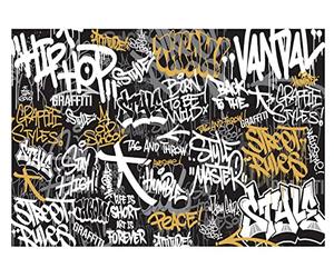 Papel Pintado Infantil Habitación Graffiti Colorido Calle Arte - Incluye Pegamento - Fotomurales Pared Tejido No Tejido Decorativos Murales Fotográfico XXL Moderno Decoración de Paredes (312x219 cm)