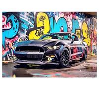 Papel Pintado Infantil Niño Coche Efecto 3D Graffiti Juego - Incluye Pegamento - Fotomurales Pared Tejido No Tejido Decorativos Murales Fotográfico XXL Moderno Decoración de Paredes (416x254 cm)