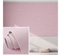 Papel pintado insonorizado para un hogar más tranquilo con fácil proceso de instalación (rosa)