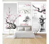 Papel Pintado Japonés Fotomurales Decorativos Pared Flores de Cerezo Murales de Pared 3D Papel de Parede Fotográfico para Salón o Dormitorio 400x280 cm 2287b
