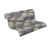 Papel Pintado Japones Mio - Tokio Metropolitan Stories 2 A.S. Création Papel pintado tejido no tejido 10.05 m x 0.53 m Beige Gris Negro Fabricado en Alemania 378593 37859-3