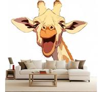 Papel Pintado Jirafa Animal África Pastizales 200x140 cm Efectos 3D Papel Tapiz Fotográfico Tejido No Tejido Mate Póster Fotomurales Decoración Pared Para Dormitorio Salón Decorativos Murales