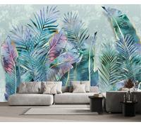 Papel Pintado Las Hojas De Las Plantas Tropicales Vuelven A La Antigüedad Fotomurales Decorativos Pared 3D Papel Tapiz Paredes Murales Wallpaper -MW251127-330cmx245cm