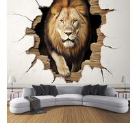 Papel Pintado León Africano Pared 3D Papel Tapiz - Animales 3D Murales Tapiz Fotomural para Sala Cuarto Oficina Salón Tv Fondo Pared Dormitorio Decoración 200x140cm