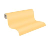 Papel pintado liso, color amarillo, Livingwalls House of Turnowsky 389036, 10,05 m x 0,53 m, fabricado en Alemania