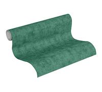 Papel Pintado Liso Neue Bude 2.0 Ed.II Papel pintado tejido no tejido 10.05 m x 0.53 m Verde Fabricado en Alemania de A.S. Création 374173 37417-3