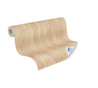 Papel pintado Livingwall DESIGNDROP - papel pintado no tejido encolado con efecto madera en marrón, beige - 10,05m x 0,53m - papel pintado textura madera para dormitorio - 784901