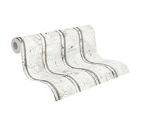 Livingwalls Papel pintado Madera Elements - tejido no tejido 10,05x0,53 m Blanco/Crema/Gris