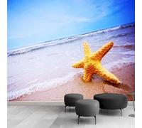 Papel Pintado Mar Fotomurales Decorativos Pared Estrella de Mar Murales de Pared 3D Papel de Parede Fotográfico para Salón o Dormitorio 150x105 cm 1970b