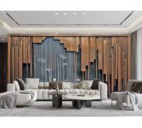 Papel Pintado Moderno Abstracto Cobre Piedra Relieve Cascada Montaña Agua Pintura TV Sofá Fondo Pared Sala Dormitorio Comedor Mural,3D,400x280cm