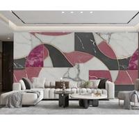 Papel Pintado Moderno Bloque Púrpura Empalme Arte Patrón De Mármol TV Sofá Fondo Pared Dormitorio Sala De Estar Estudio Mural,3D,250x175cm