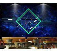 Papel Pintado Moderno Ciencia Ficción Creativo Cielo Estrellado Universo Líneas Bar Té De La Tarde Cafetería Fondo Mural Restaurante Occidental Papel Pintado,3D,200x140cm