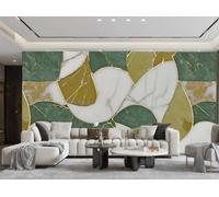Papel Pintado Moderno Geométrico Color A Juego Arte Verde Esmeralda white Mármol Patrón TV Sofá Fondo Pared Dormitorio Sala Estudio Mural,3D,350x245cm
