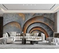 Papel Pintado Moderno Gris Oscuro Turbina Abstracta Arte En Relieve Pintura Rupestre TV Sofá Fondo Pared Dormitorio Sala De Estar Estudio Mural,3D,400x280cm