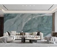 Papel Pintado Moderno Minimalista Arte Pluma Azul Claro Mármol Pizarra Pintura TV Sofá Sala De Estar Fondo Pared Comedor Dormitorio Estudio Sala Mural,3D,350x245cm