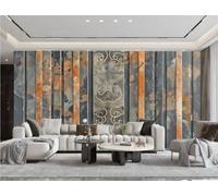 Papel Pintado Moderno Simple Naranja Pizarra Arte Tiras Verticales Mármol Pintura En Relieve TV Sofá Fondo Papel Tapiz Sala De Estar Restaurante Cafetería Mural,3D,200x140cm