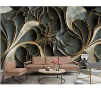 Papel Pintado Moderno Tridimensional Línea Dorada Tallada Relieve Abstracto Patrón De Mármol Verde Esmeralda TV Sofá Fondo Pared Papel Tapiz Sala De Estar Restaurante Cafetería Mural,3D,150x105cm