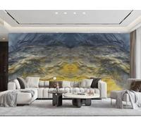 Papel Pintado Moderno Tridimensional Montaña Dorada Arte Rupestre Paisaje Sala De Estar Dormitorio Fondo Pared Papel Tapiz Hotel Restaurante Cafetería Mural,3D,400x280cm