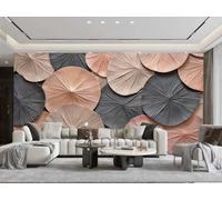 Papel Pintado Moderno Tridimensional Rosa Claro Y Negro Arte Paraguas Patrón Geométrico Pintura Rock TV Sofá Sala De Estar Fondo Pared Restaurante Dormitorio Estudio Sala Mural,3D,430x300cm