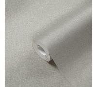 Papel Pintado Monocromático Con Estructura Textil, Mate - Gris