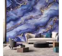 Papel pintado morado dorado mármol fotopapel pintado con estampado de mármol líquido para sala de estar y dormitorio decoración de pared papel pintado con motivo decorativo de pared, 250cm x 175cm