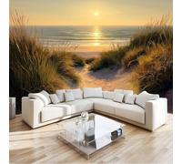 Papel Pintado Multicolor 350 X 256 Cm Fotografía Art Papel Tapiz Fotográfico Para Sala Cuarto Oficina Salón Tv Fondo Pared Decora, Playas Dunas De Arena Praderas No Tejido Decorativos Murales