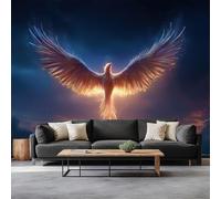 Papel pintado mural de Phoenix Nirvana 300 x 210 cm, arte moderno, estilo fantasía, fácil de instalar, no tejido, póster fotográfico para dormitorio, sala de estar, decoración de fondo de TV