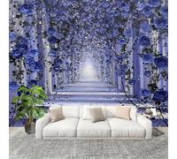 Papel Pintado Mural Foto 400x280cm Flores Del Corredor De Los SueñOs Papel pintado tejido no Tejido Murales Moderna Diseno Fotográfico Lavanda Decoración de Pared Sala de Estar y Dormitorio