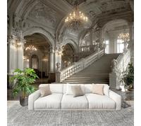 Papel Pintado Mural Foto 400x280cm Hermosa Arquitectura De Estilo Europeo Papel pintado tejido no Tejido Murales Moderna Diseno Fotográfico Blanco Decoración de Pared Sala de Estar y Dormitorio